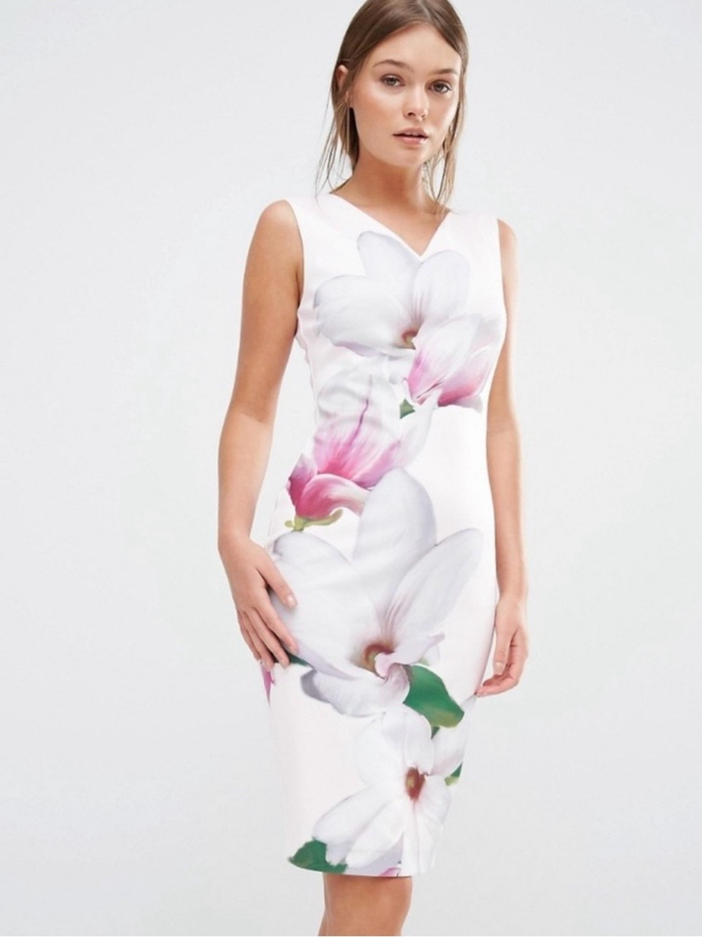 Ted Baker Women's Aviah Magnolia Sheath Bodycon Dress 2 Pink Cocktail Party - Picture 11 of 11